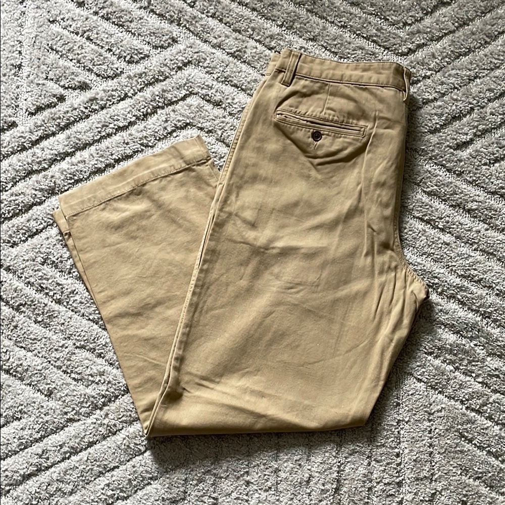 Eddie Bauer Relaxed Fit Men's Tan Pants 35x32